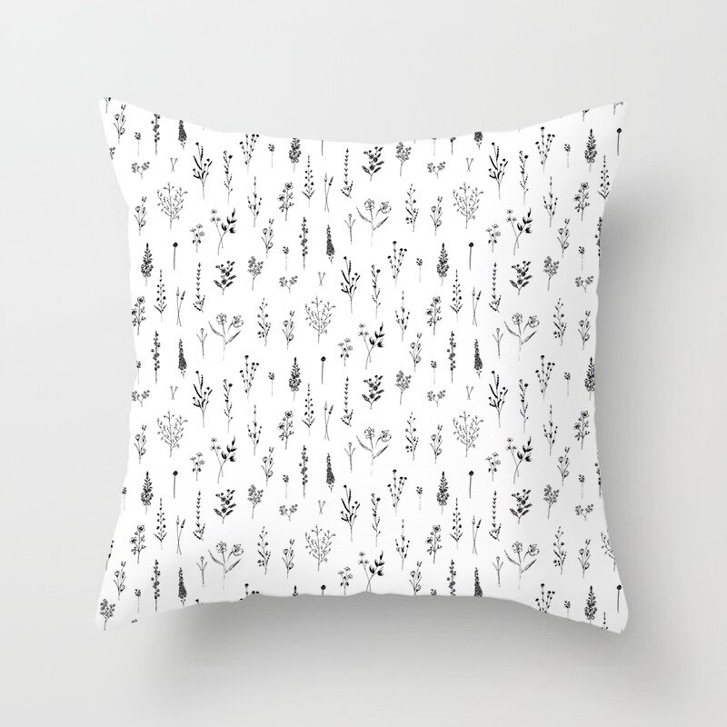 Bloemen planten serie decoratieve kussenhoes kussen kussensloop polyester 45*45 sierkussen woondecoratie kussensloop: Drd 93-1