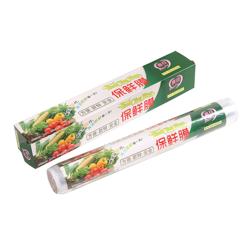 1 rolle Frische Halten Wärme Versiegelung Lebensmittel Sparer Tasche Vakuum Lebensmittel Obst Kunststoff Taschen Saran wickeln mit Gürtel Cutter