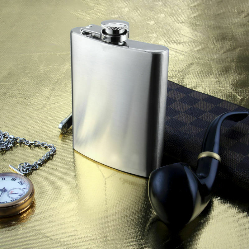 Stainless Steel Hip Flask Liquor Whiskey Alcohol Pocket Wine Bottle 7 8 10 oz