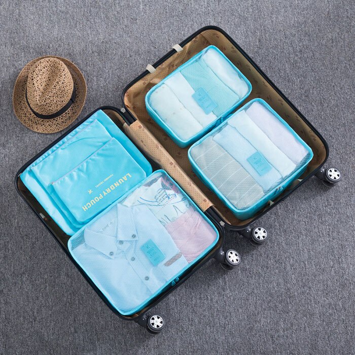 Mara's Dream 6pcs Polyester Packing Cube Women Travel Bag Waterproof Luggage Clothes Tidy Pouch Organizer Large Capacity Durable: K