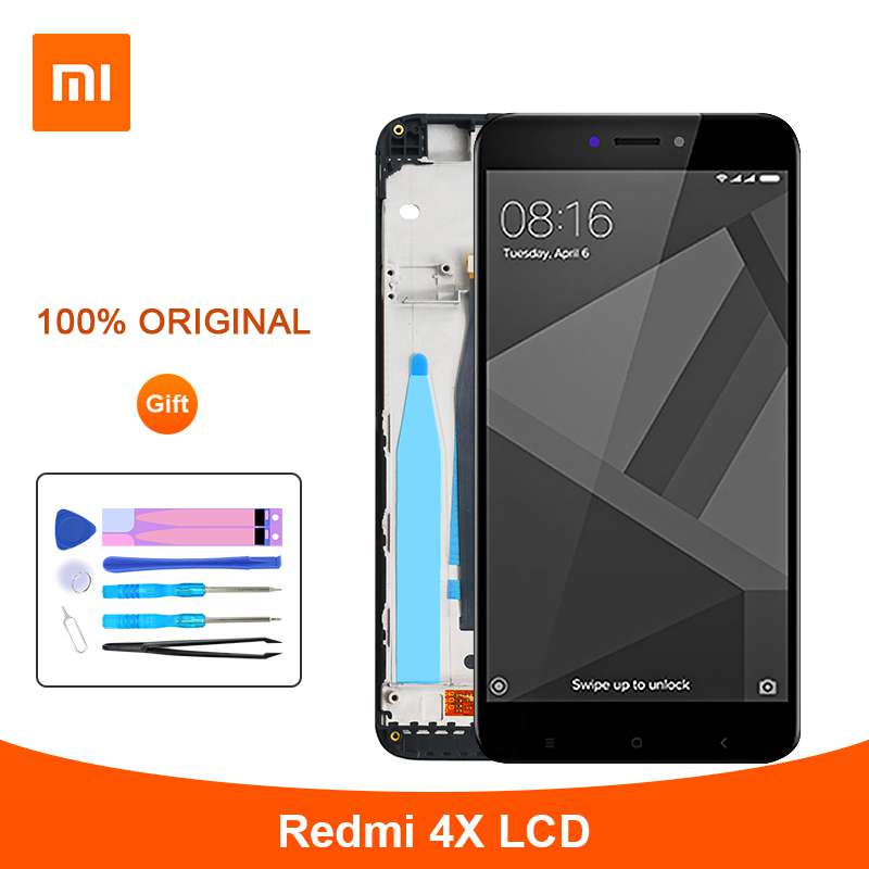 Originele Xiaomi Redmi 4X Lcd-scherm 5.0 "Touch Screen Digitizer Met Frame