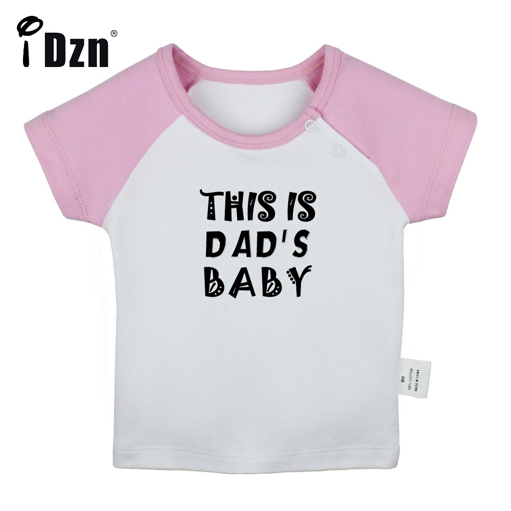 Idzn Nieuw Dit Is Papa &#39;S Baby Fun Art Gedrukt Baby Jongens T-shirts Leuke Baby Meisjes Korte Mouwen T-shirt pasgeboren Katoenen Tops Kleding