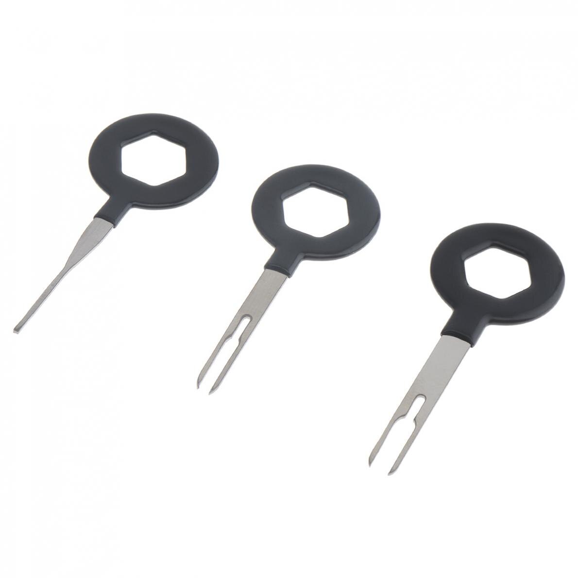 3pcs/set Universal Stainless Steel PVC Auto Car Harness Wiring Crimp Connector Plug Terminal Removal Tool Kit Car Accessories