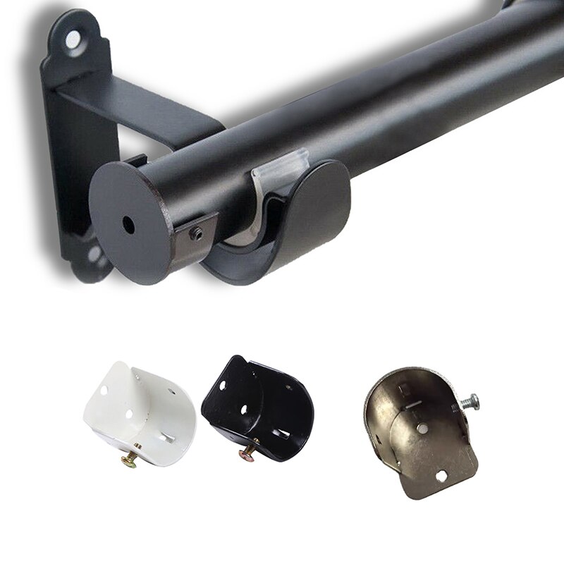 2PCS Metal Curtain Pole Recess Brackets Dia 40mm Curtain Rail Wall Support Decorative Wall Pole Bracket Roman Rod Accessories