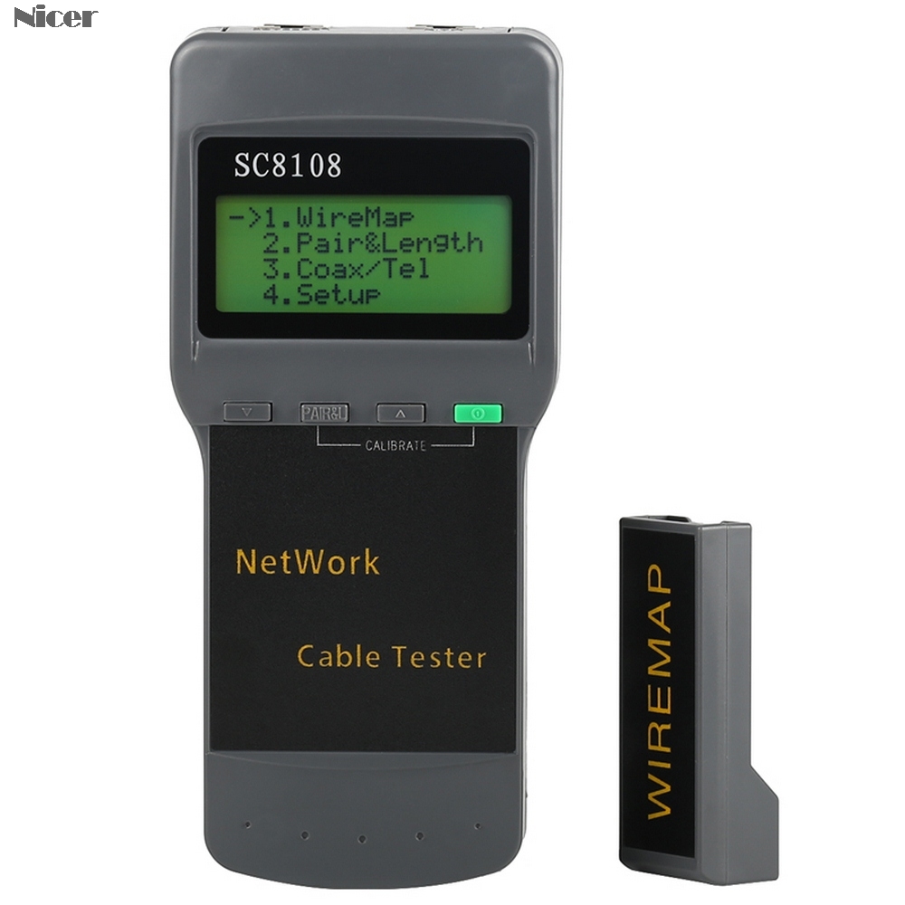 Draagbare SC8108 Lcd Draadloze Netwerk Tester Meter & Lan Telefoon Kabel Tester & Meter Met Lcd-scherm RJ45