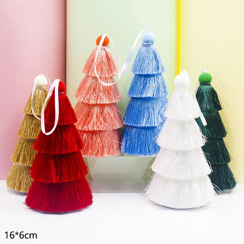 Kerst Decoraties Voor Huis Kleurrijke Kwastje Opknoping Hangers Kerstboom Decoraties Diy Sieraden Maken Naaien Accessoires