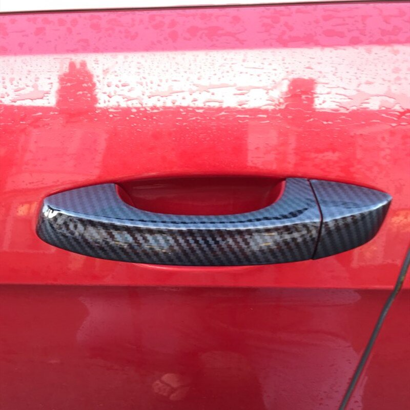 Til seat leon cupra 5f mk3 tilbehør dørhåndtag dæksel trim håndtag dækker plast imiteret kulfiber