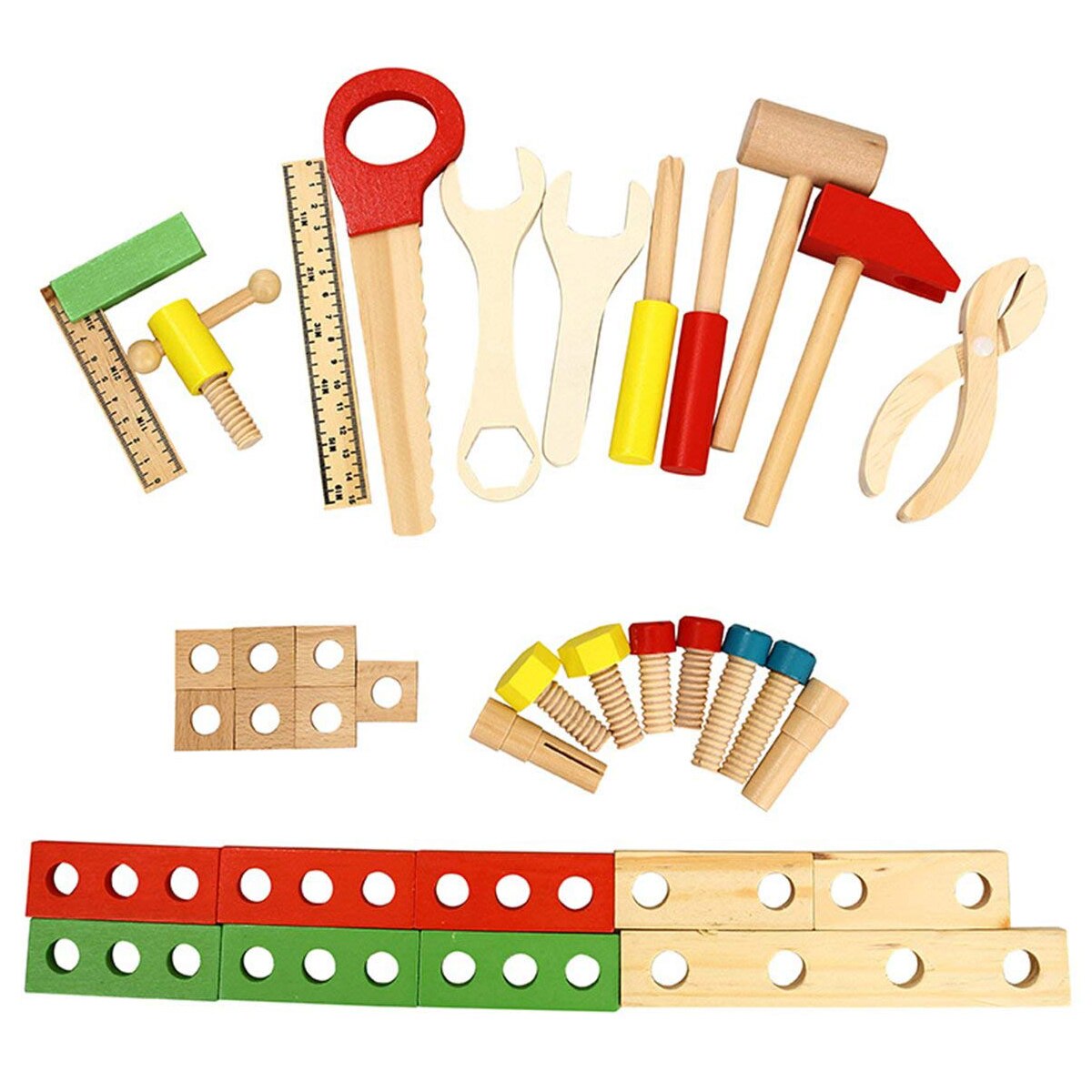 Multifunctionele Houten Tool Speelgoed Pretend Play Gereedschapskist Accessoires Set Educatief Bouw Speelgoed Kinderen