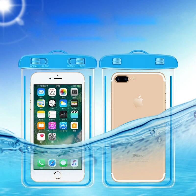 Portable Waterproof Phone Pouch 6 Inch PVC Clear Phone Waterproof Bag For Water Games Beach Diving Surfing Skiing Swimming