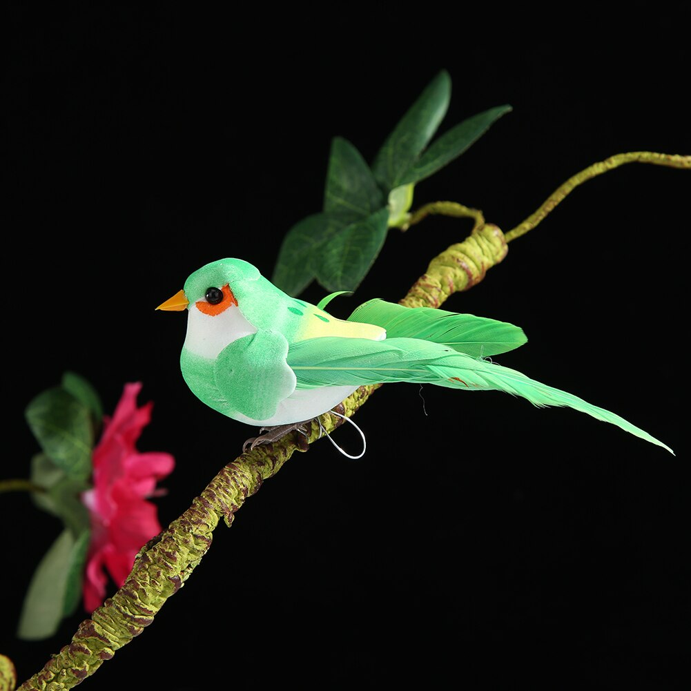 12 pcs/set Artificial Foam Bird Dot Pigeon Artificial Birds Foam Window Craft Simulation Feather Birds DIY Garden Craft