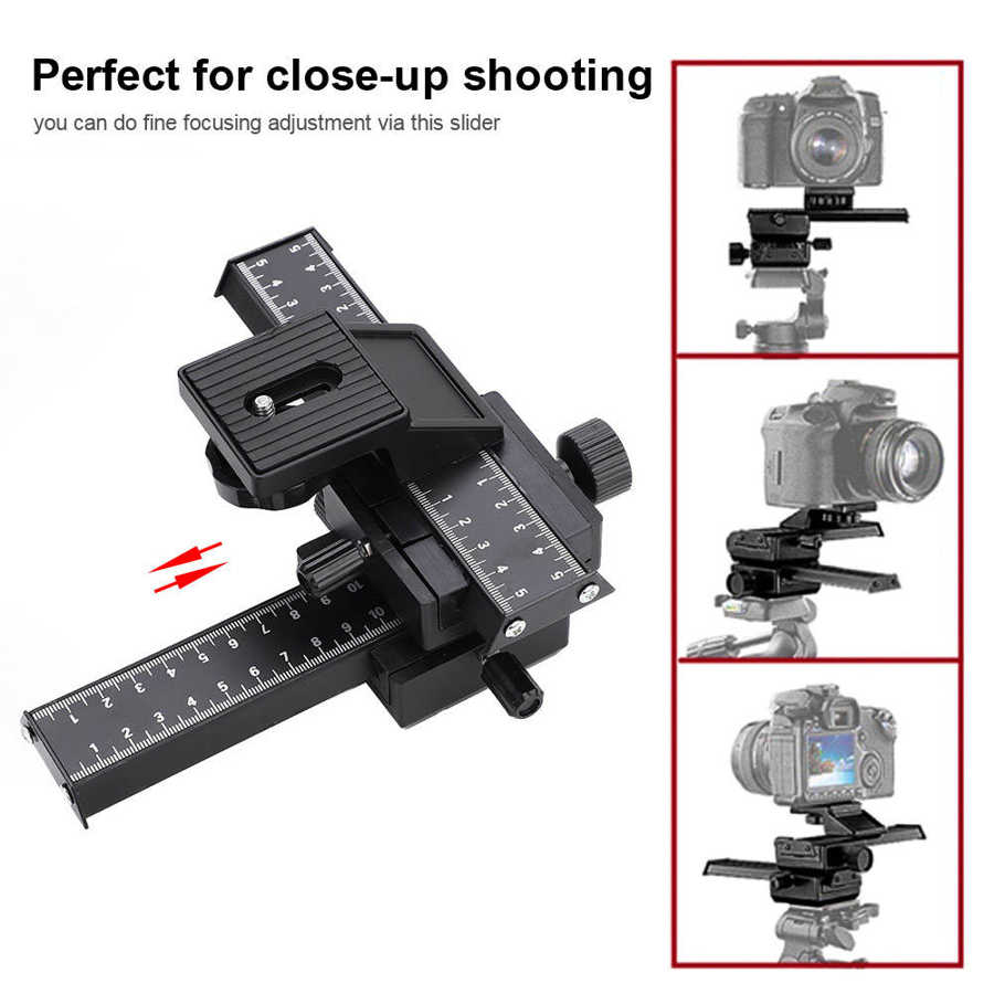 camera slider 4 Way Macro Focusing Rail Slider with 1/4" Mounting Screw for Close-up Shooting camera dolly Shoot