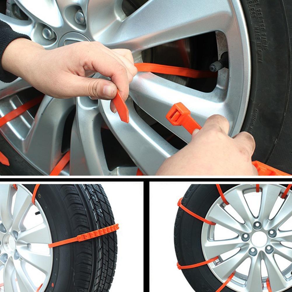10 stücke Kunststoff Auto Kette Wiederverwendbare Anti Ketten Auto Winter Reifen Räder Ketten Reifen Anti-Schleudern Kette