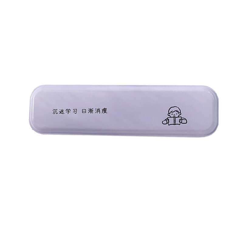 Simple Small Metal Pencil Case Stationery Iron Tinplate Tin Pencil Box Cartoon Pen Bag School Student Learning Stationery