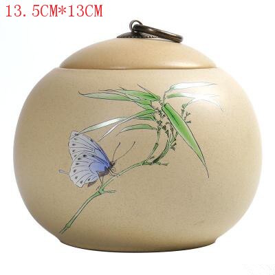 JIA-GUI LUO Farbe Glasur Keramik Tee Caddies Tieguanyin verschlossenen dosen Getrocknete Frucht Tragbare reise Tee Kasten D057: 11