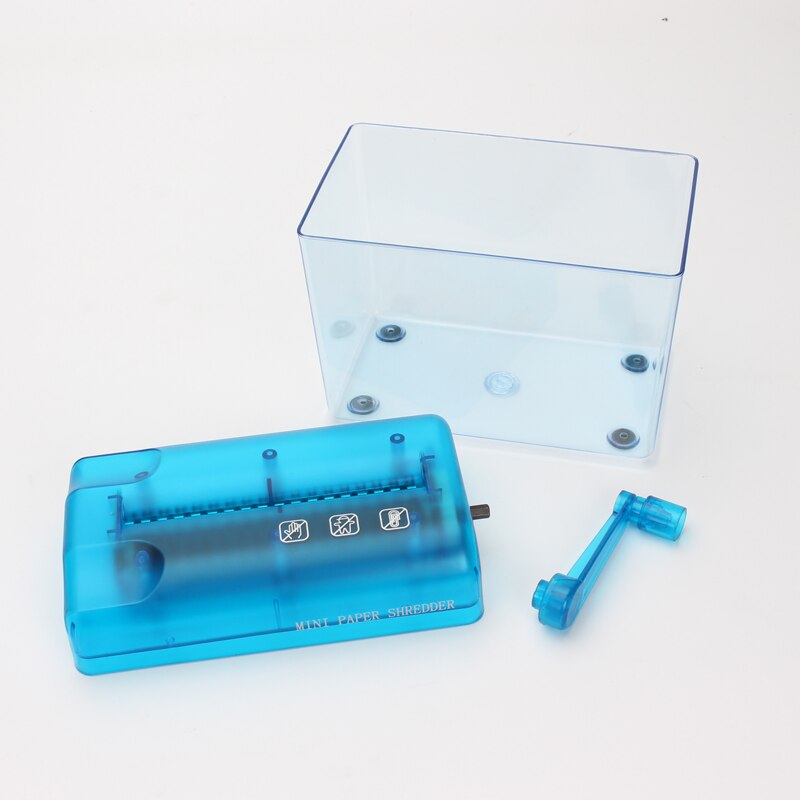 1 pcs Mini Blue Shredder Crusher Destroyer Paper Documents Cutting Machine