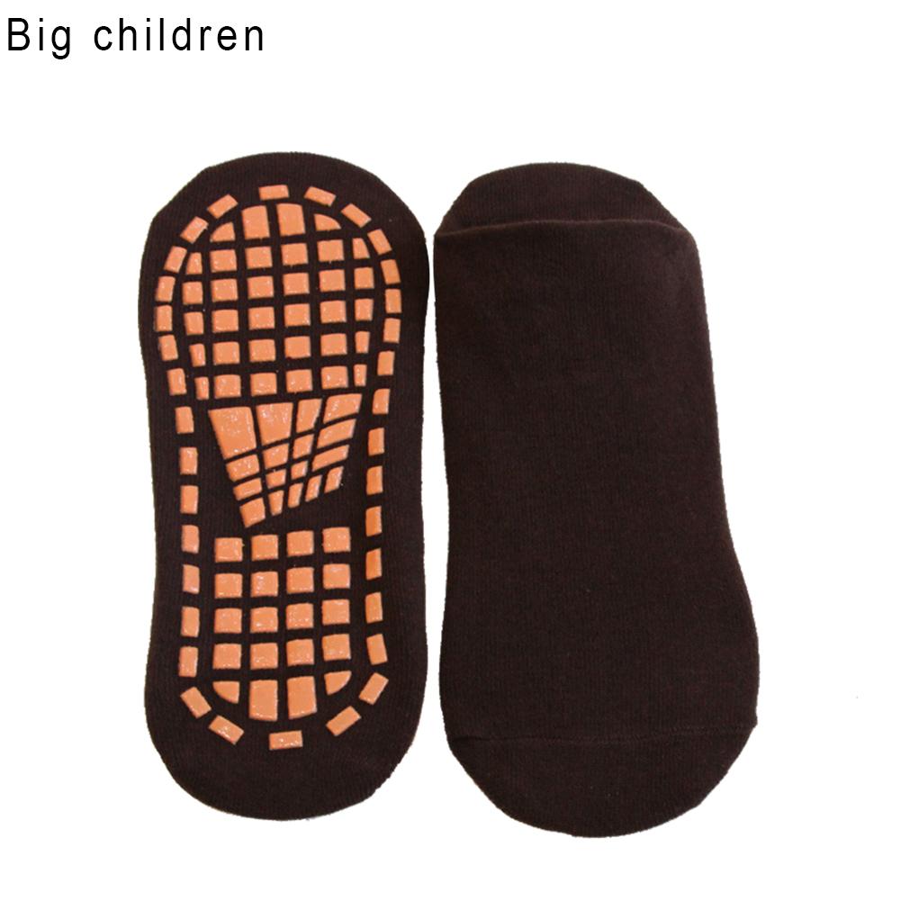 Children Polyester Cotton Anti Skid Socks Trampoline Socks Adult Comfortable Wear Non Slip Sports Socks Spring Autumn Winter: S Coffee