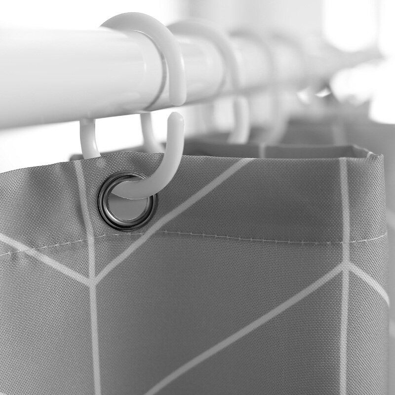 UFRIDAY Grau Streifen Dusche Vorhang Polyester Wasserdichte Schlecht Vorhang für Badezimmer Verdicken Mildewproof Badewanne Vorhänge