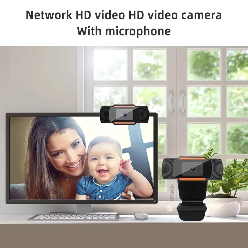 2021 nuova webcam Full HD 1080 px originale, fotocamera integrata con presa USB rotante, per computer, Mac, desktop