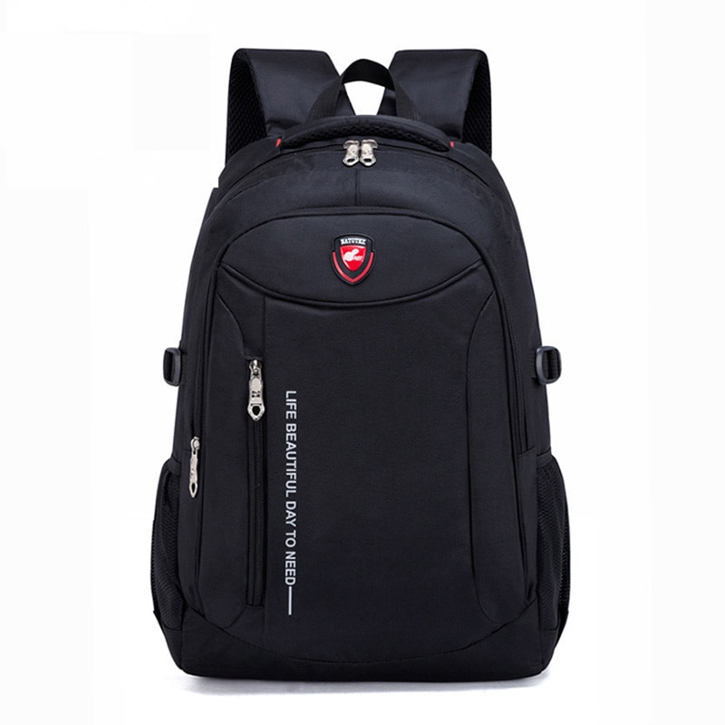 Rugzak Nylon mannen Grote Capaciteit Effen Kleur Lange Afstand Rugzak Jeugd Student School Book Bag