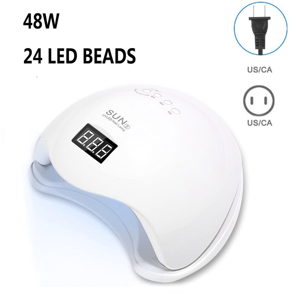SUN 5 lámpara LED UV secado rápido secador de uñas 54W/48W lámpara de hielo secado Gel herramienta de manicura 24 cuentas LED para todo Gel