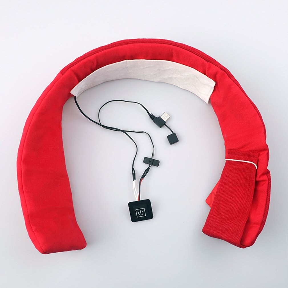 Winter Electric Heated Scarf Pad USB Charging Temperature Adjustable Electric Neck Heating Pad Foldable Heating Scarf