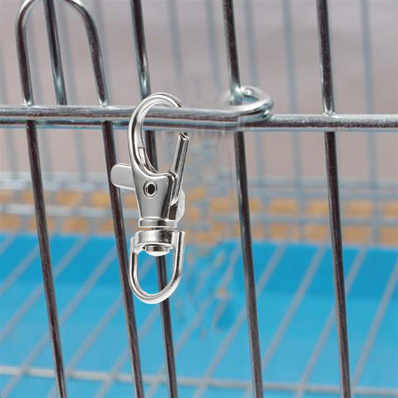 20pcs Bird Cage Locks Stainless Steel Locks Pet Bird Cage Door Buckle Lock Parrot Cage Safety Buckle Door Lock