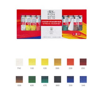 Britse Originele Windsor Newton Olieverf 12/18/24 Kleur Art Paint Tube Olieverf Set 12Ml: 12color
