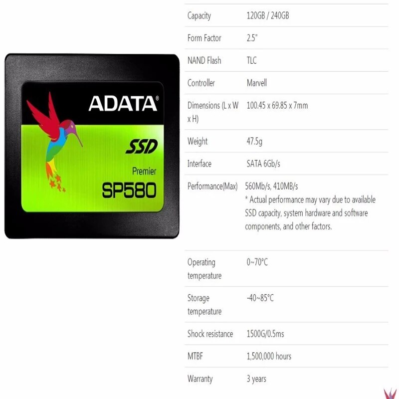ADATA SP580 SATA SSD 120GB 240GB 480GB 2,5 Zoll SATA 3 Interne fest Zustand Disk HDD fest festplatte HD SSD für Notizbuch Laptop PC