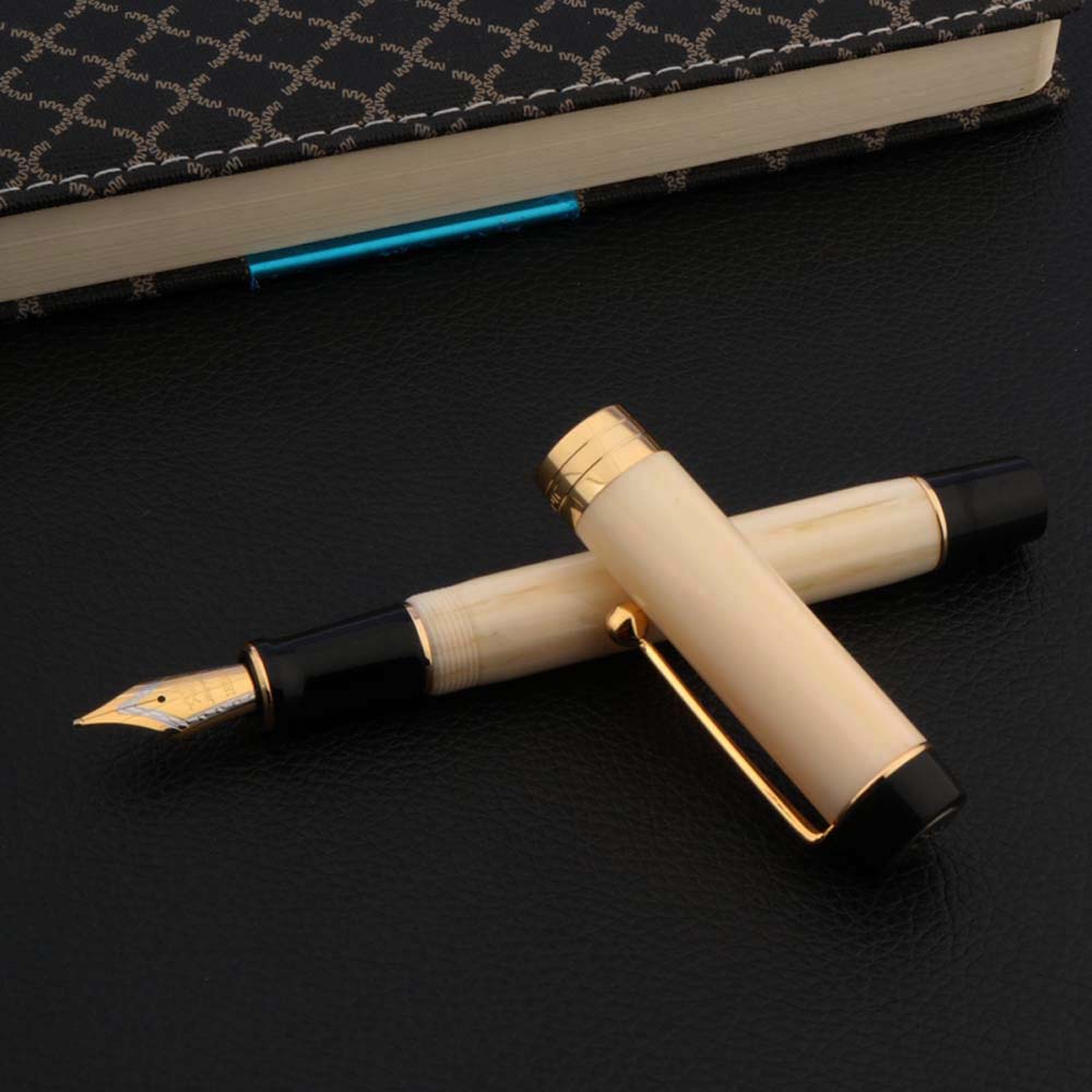 luxury jinhao 100 Fountain Pen Century Tofu Acrylic Retro spinning elegante signature calligraphy fude pen Stationery: A-8 / 1.0-1.2mm
