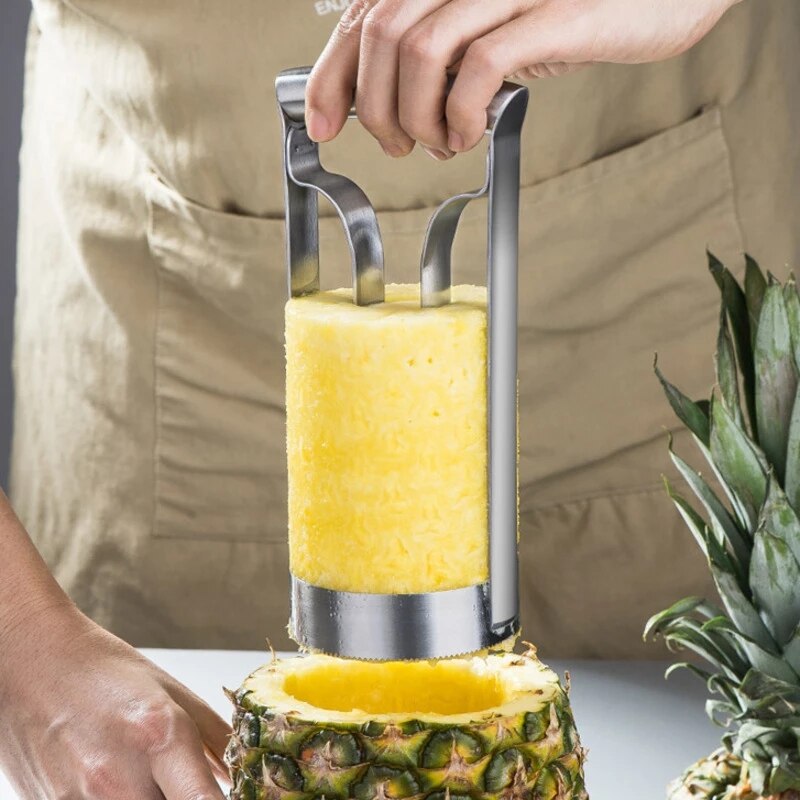 Máquina peladora de piña de acero inoxidable, cortador de fruta de , utensilio de cocina para cortar fruta