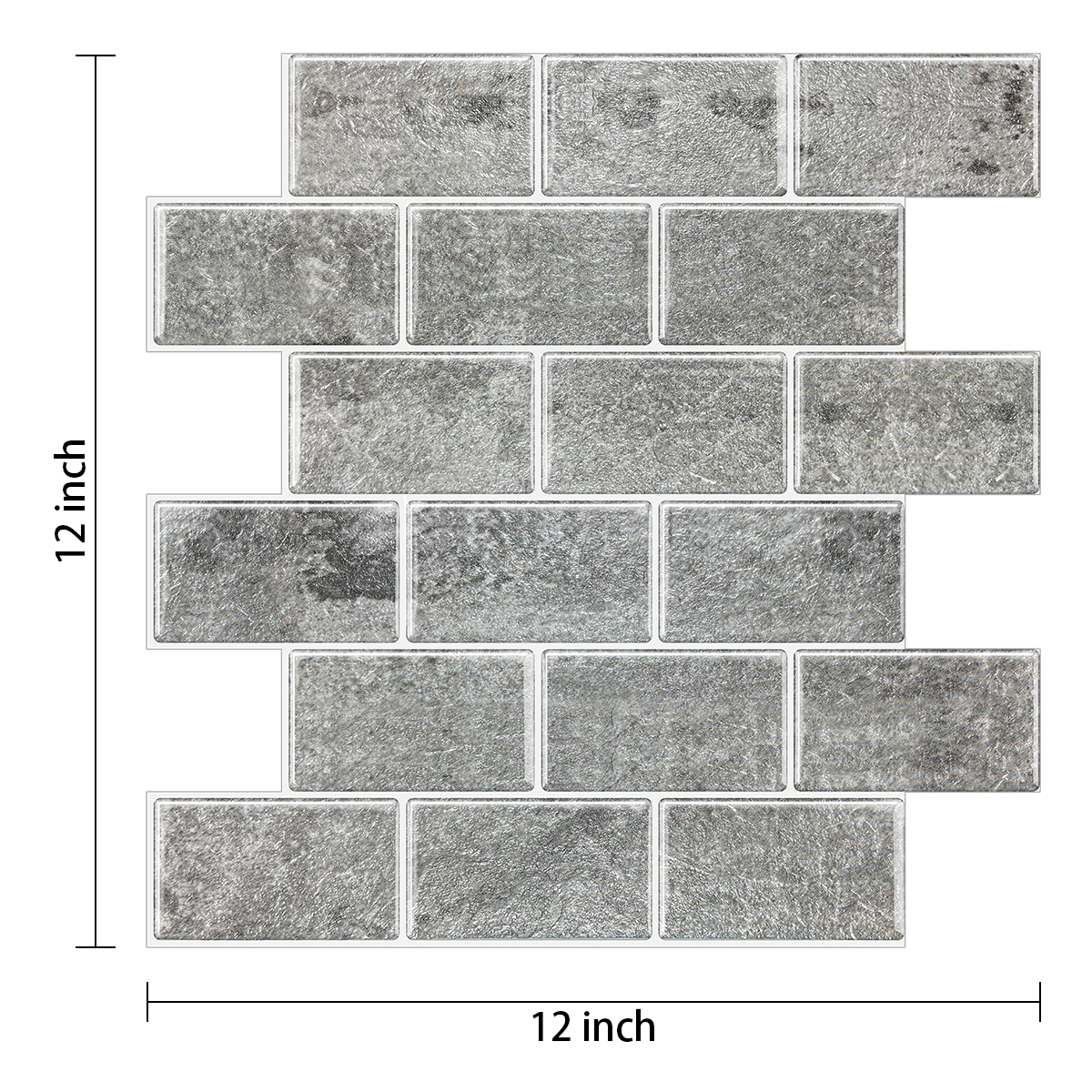 Large Size 12*12 Inch White Subway Wall Sticker For Kitchen Backsplashes Subway Tiles Peel and Stick Wall Tile Mosaic Wall Stick: VP107