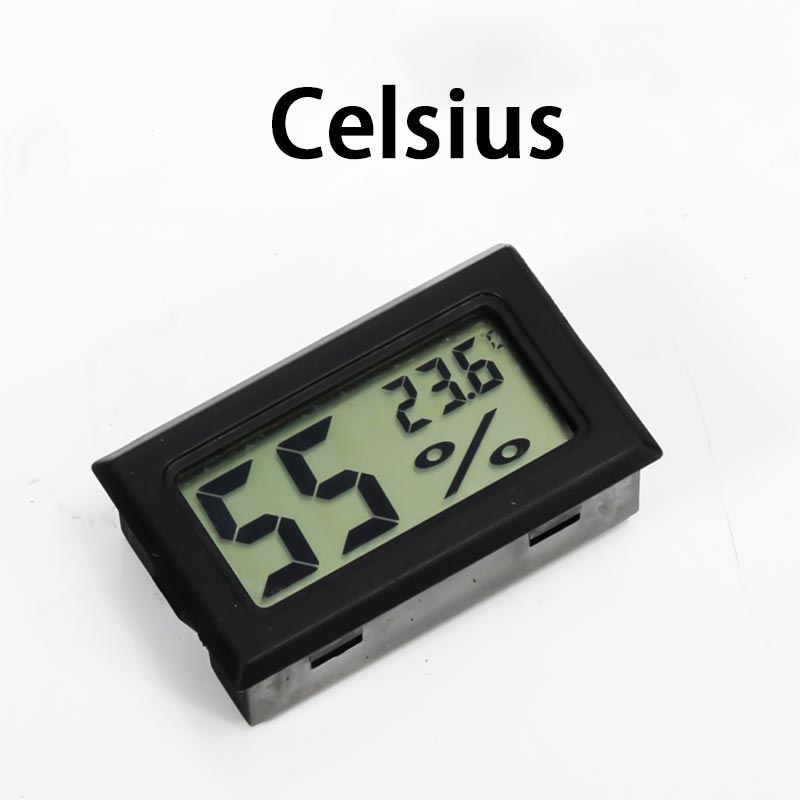 Reptil mini digitalt termometer hygrometer med sonde hygrothermograph skilpadde terrarium akvarietank temperatur fuktighet mete: En