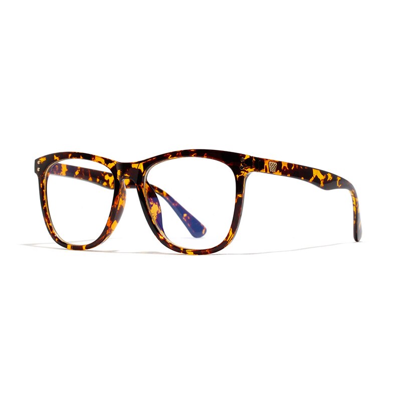 Gafas protectoras de luz azul para hombre y mujer, montura grande Retro transparente, de remaches, montura de gafas de lectura para miopía N5