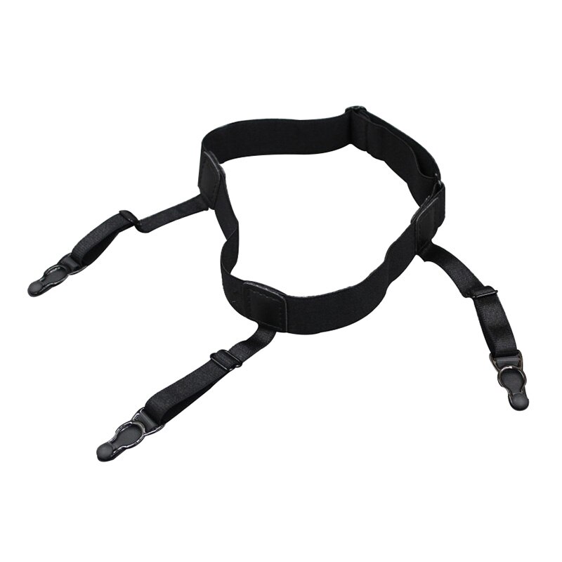 Fenteer Porte-jarretelles Homme Bretelles Élastiques Avec Clips - Noir