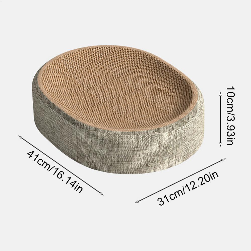 Oval Cat Scratching Board Protect Furniture Grinding Claw Toys Corrugated Paper Wear-resistant Cat Nest Cat Accessories: Default Title