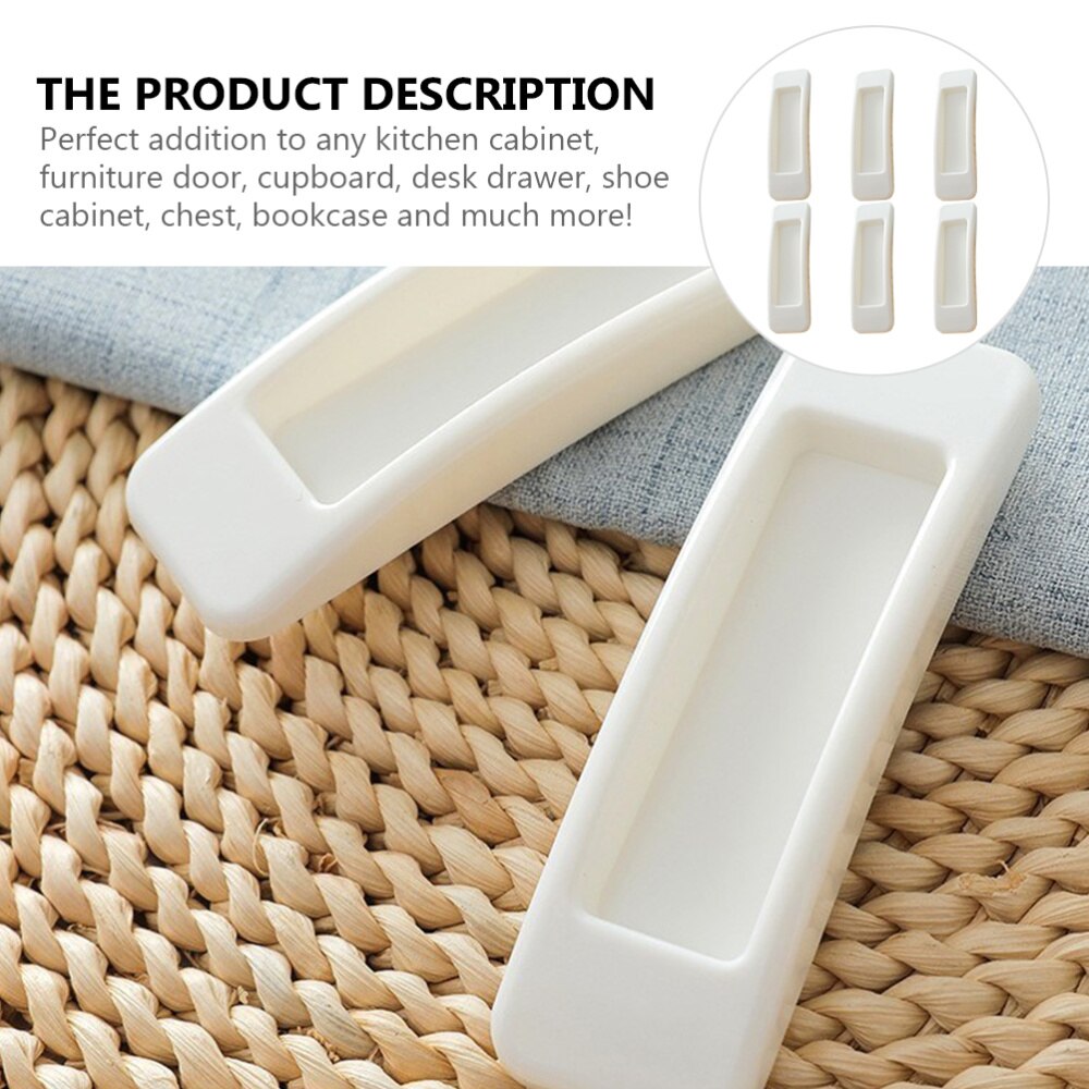 6Pcs Adhesive Door Knobs Practical Wardrobe Handle... – Vicedeal
