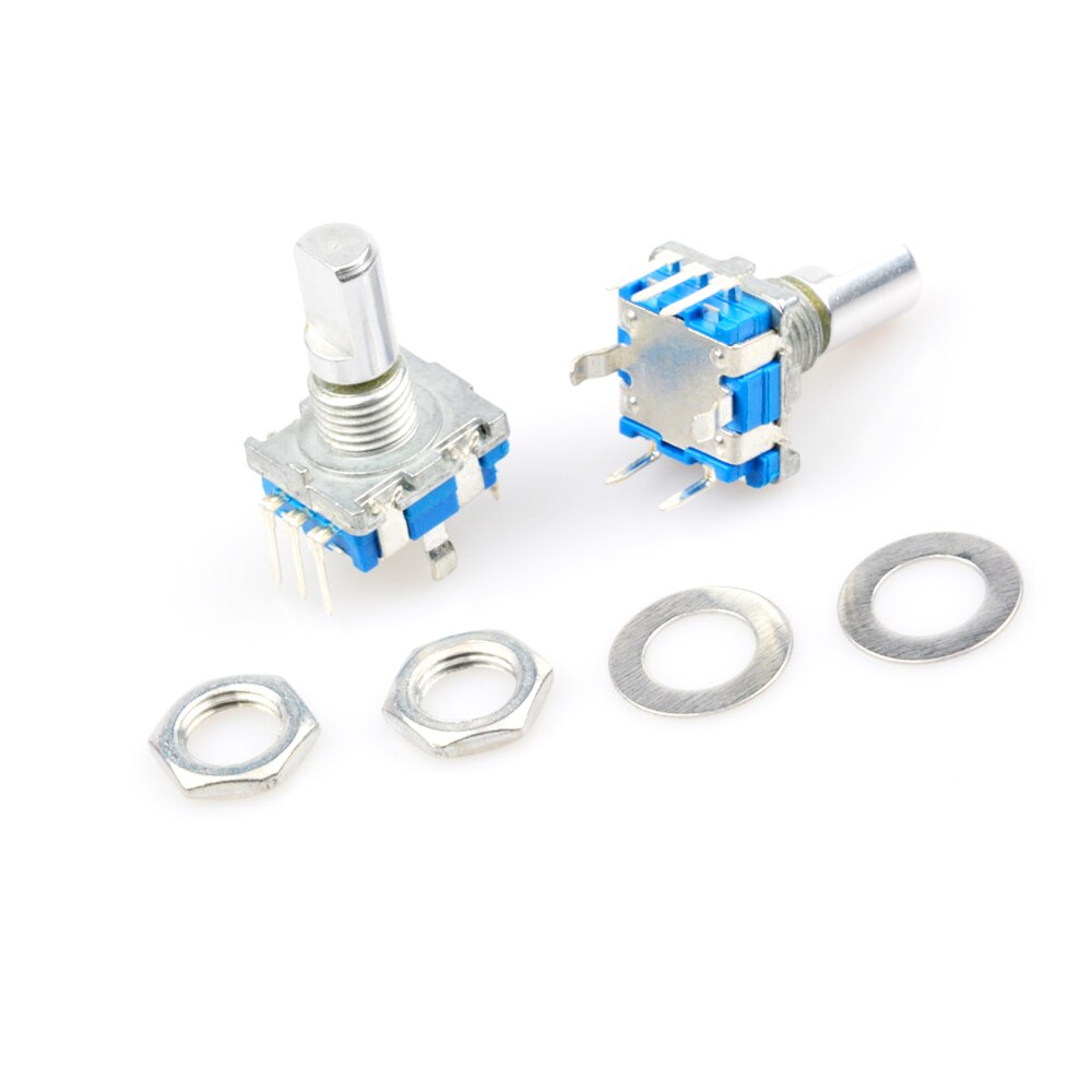 Encodeur rotatif axe Half/Plum, longueur de la poignée 15mm / 20mm interrupteur de code EC11 potentiomètre numérique avec interrupteur 5 broches 5 pièces/lot