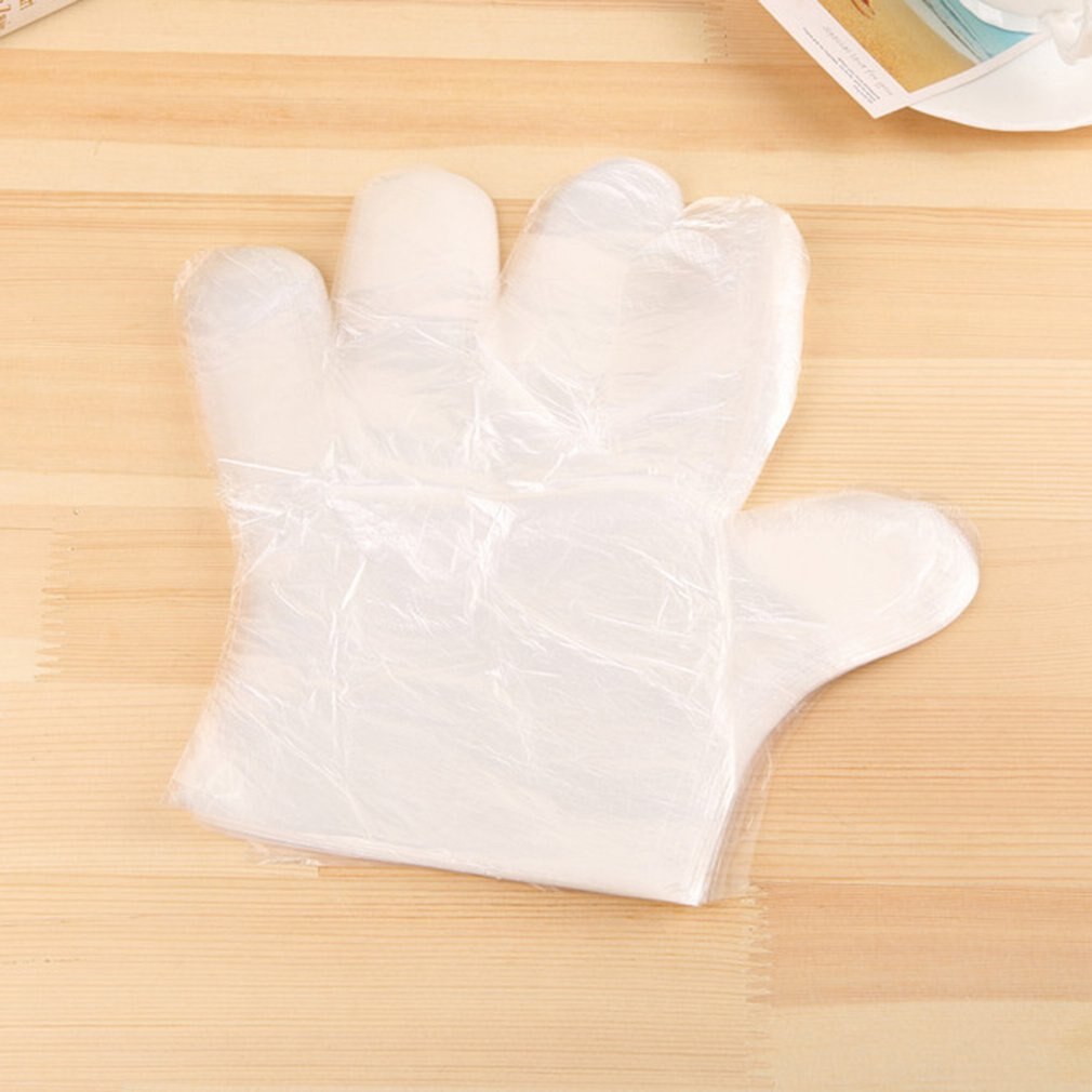 50 stuks plastic voedselhandschoenen, milieuvriendelijke handschoenen voor fruit en groenten, wegwerphandschoenen voor restaurantkeukens en barbecues