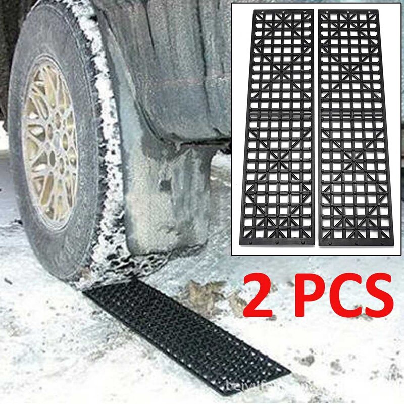 Neumático de nieve para coche, 2 uds., para invierno, placa de autorescate, cadenas de recuperación de neumáticos
