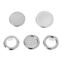 Bathroom Basin Sink Overflow Ring Six-foot Round Insert Chrome Hole Cover Cap G8TB