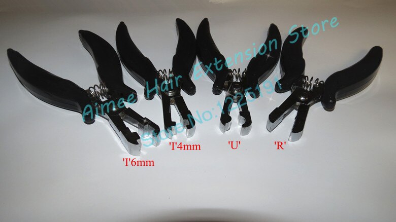 1 stks/partij zwart handvat rebond remover/haarverlenging tang/fusion rebonds remover/haar tang