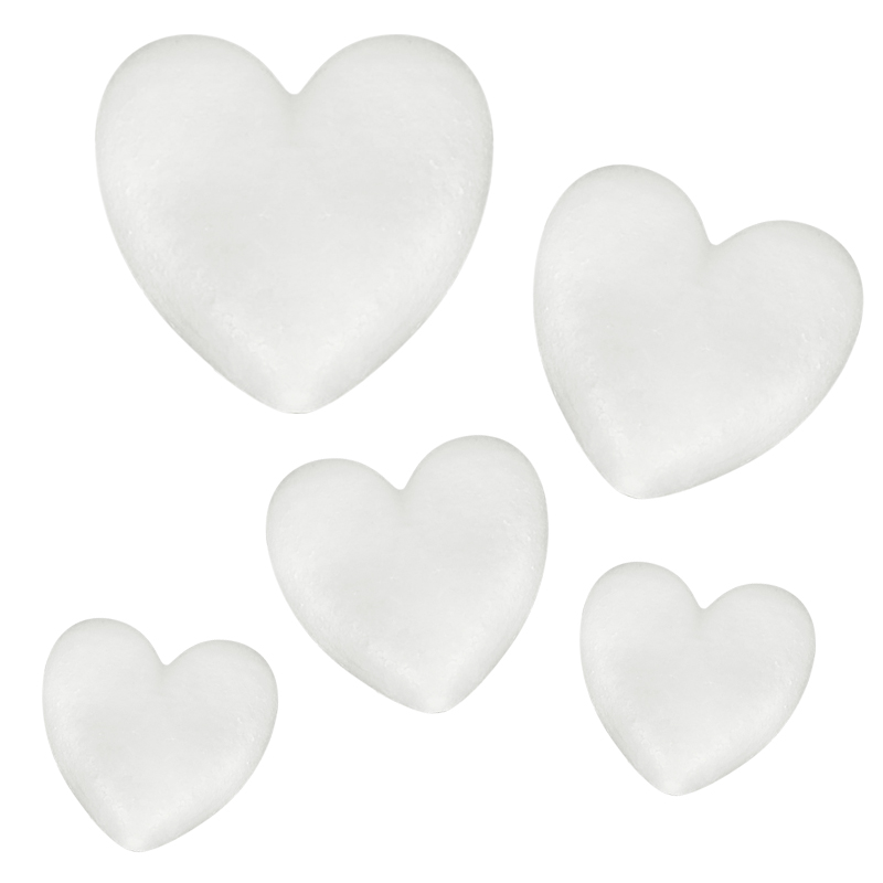 60Mm-300Mm Wit Modellering Ambachten Polystyreen Schuim Liefde Hart Schuim Bal Diy Bruiloft Kerst Decoratie Kids Ambachten