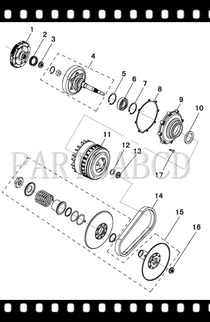 HISUN 400CC UTV Clutch Cover Bearing Seat with Gaskets Hisun UTV Parts 21240-F12-0000