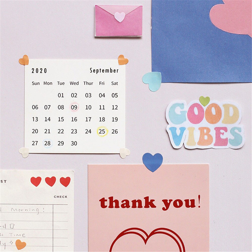 3 Sheets Love Heart Stickers Journal Stickers Kawaii Stationery Sticker DIY Diary Scrapbooking Sticker Cute Washi Stickers