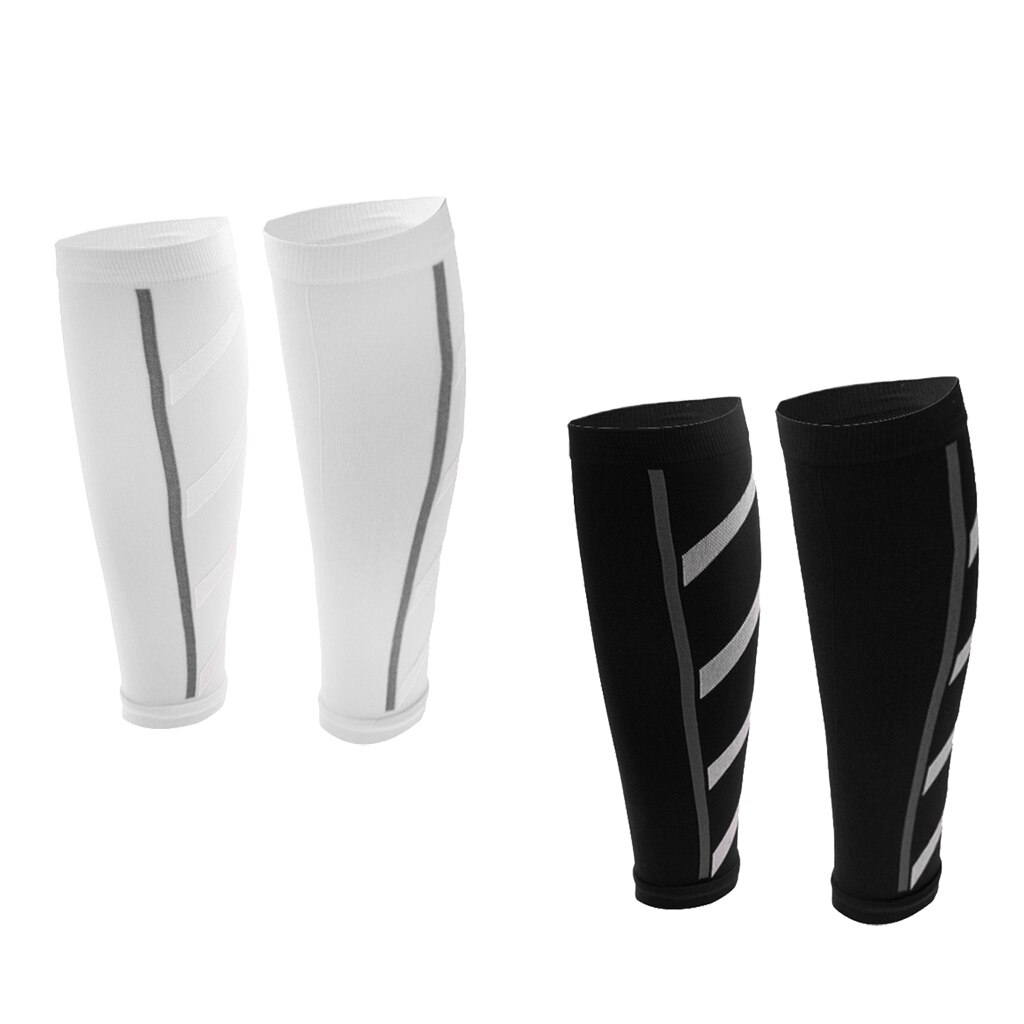 2 Paar Sport Compressie Kalf Mouwen Running Been Beschermen Shin Splint Sok