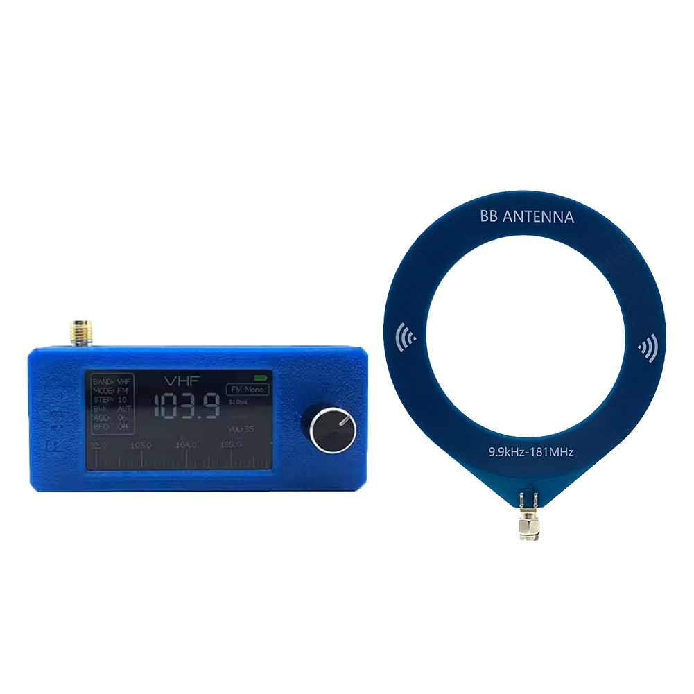SI4732 0.5-108mhz Przenośne radio 1.9 cala Ekran IPS LSB USB Radio FM/AM z anteną Odbiornik radiowy HF SW MW VHF: Brązowy