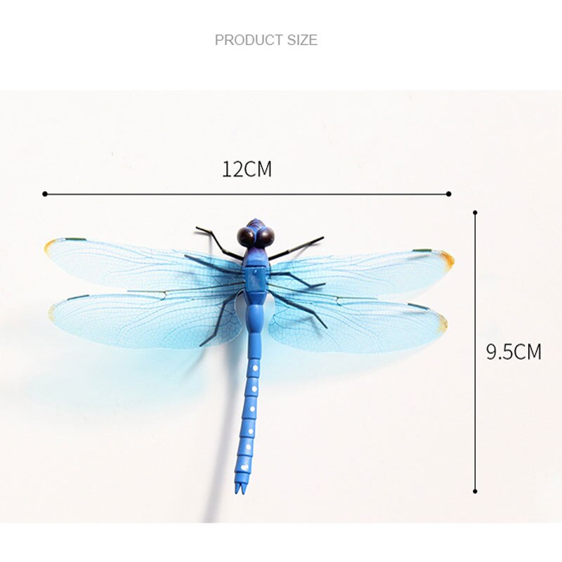 Home Decoratie 3D Stickers Dubbele Laag Vleugels Pvc Vlinder En Plastic Libel Voor Muur En Koelkast Kamer Dector