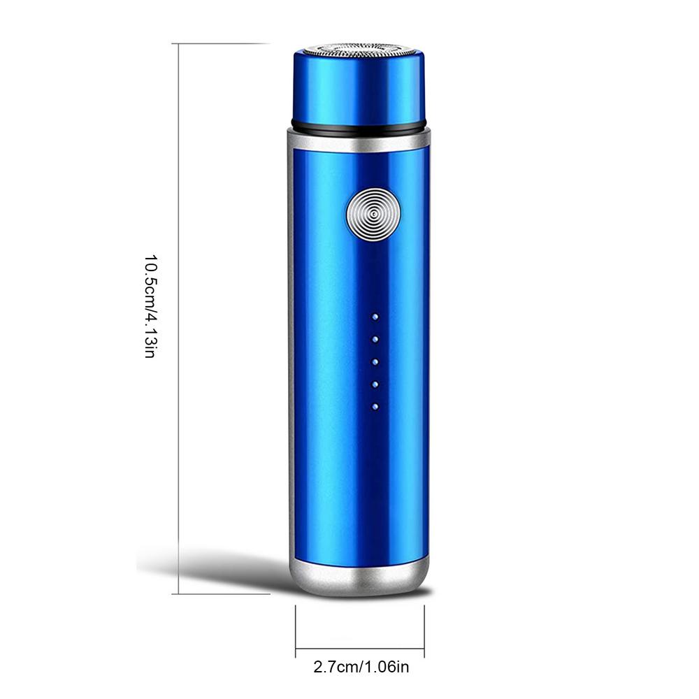 Mens Electric Shaver Washable Electric Razor USB Rechargeable Razors Waterproof Compact Low Nose Mustache Trimmer For Wet And Dr: Blue