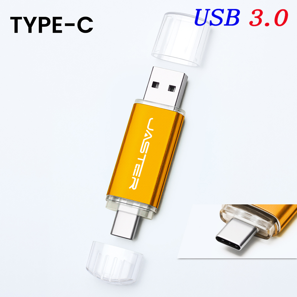 USB-C-Stock 128 GB Typ-C USB 3.0-Blitz-Laufwerk 64 GB Bunter USB3.0-Speicherstick Hochgeschwindigkeits-Stock 32 GB Blau verrotten Grün Schwarz: Gold / 16 GB