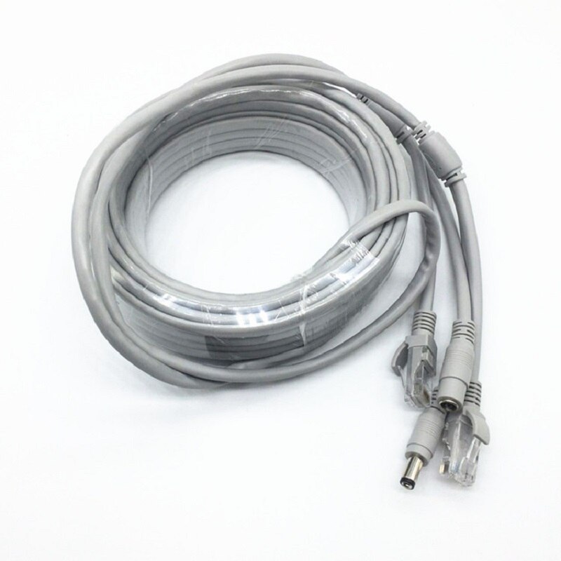 RJ45 Ethernet CCTV Cable Cat5e DC Power Cat5 Internet Network LAN Cable Cord PC Computer For POE IP Camera System Concatenon